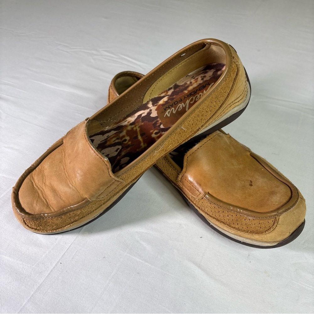 SKECHERS Premium Comfort Women's Size 7 Slip-on 49071/Tan Leather Shoes in Box.